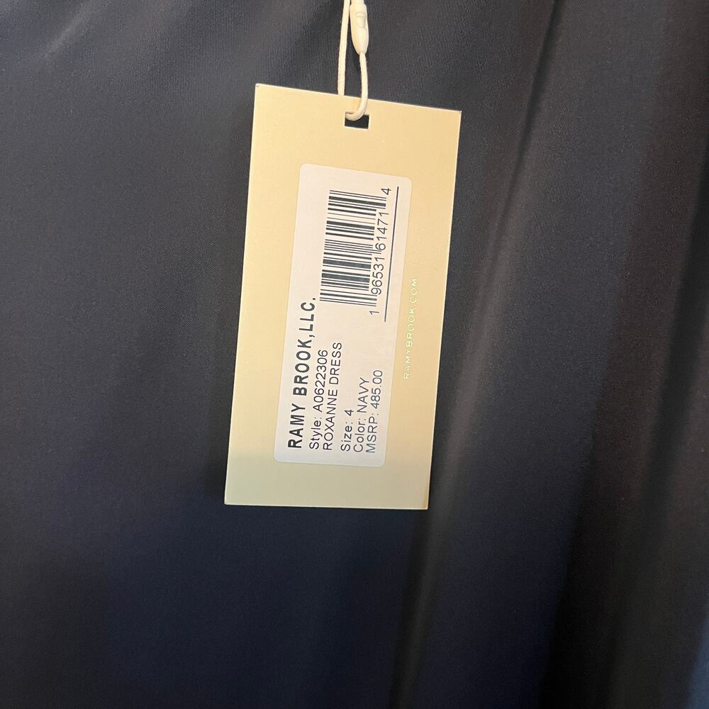 NEW NEVER WORN Ramy Brook One-Shoulder Navy Mini Dress - Picture 9 of 9